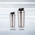 Axyaa Stainless Steel Protein Shaker Bottle with Steel Ball and Scale