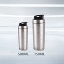 Axyaa Stainless Steel Protein Shaker Bottle with Steel Ball and Scale