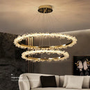 Axyaa Crystal Pendant Ring Chandelier for Luxury Interior Decor