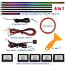 Axyaa Car Interior LED Ambient Lights - Colorful Fiber Optic Atmosphere Strips
