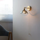 Axyaa LED Glass Wall Lamp Clear Amber Modern Nordic Design E27 Bathroom Light