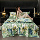 Axyaa Tencel Summer Quilt Set - Cool Silk Single-Piece Printed Quilt