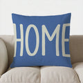 Axyaa Blue Hydrangea & Home Sweet Home Pillow Cover for Sofa, Bedroom, Car