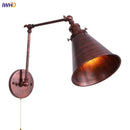 Axyaa Retro LED Swing Arm Bedside Wall Lamp
