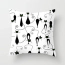 Axyaa Cartoon Black Cat Cushion Cover 45*45cm