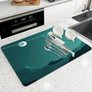 Axyaa Clothesline Art Drying Mat: Non-Slip Absorbent Tableware Mat for Kitchen Counter