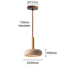 Axyaa Wabi Sabi Yellow Stone Pendant Lamp - LED Droplight for Commercial & Home Decor