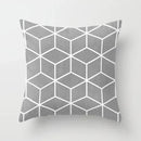 Axyaa Geometric Cube Print Pillowcase for Home and Office Décor