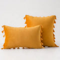 Black Tassel Pillowcases by Axyaa - Velvet Holiday Home Decoration Gift