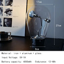 Clear Glass Table Lamp USB Charging Warm Light 3000K Axyaa Bedroom Desk Light
