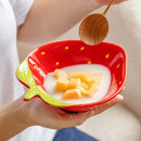 Axyaa Strawberry Ceramic Salad Soup Bowl Set