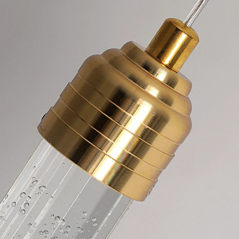 Axyaa Modern Crystal Gold Pendant Light for Home Living, Bedroom, Dining Room