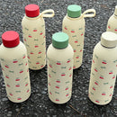 Axyaa Kawaii Cherry Thermos Bottle 500ml Stainless Steel Tumbler Gym Water Bottle