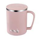Axyaa Double-Layer Insulated Coffee Mug 480ml Stainless Steel Thermal Cup with Lid & Handle