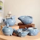 Axyaa Marine Animals Ceramic Flowerpots Small Ashtrays Home Decoration