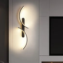 Axyaa Double Curve LED Wall Lamp for Bedroom, Modern Indoor Sconces Lighting Fixture