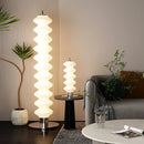 Axyaa White Gourd Glass Floor Lamp - Modern LED Lighting for Bedroom and Living Room