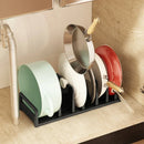 Axyaa Kitchen Pot Lid Holder Pan Organizer Cutting Board Rack Pot Cover Storage
