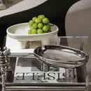 Axya High Foot Ceramic Fruit Plate for Living Room, Candy, Nut, and Dessert Display