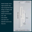 Axyaa Dimmable LED Pendant Lights Aluminium Rectangle Suspend Lamp