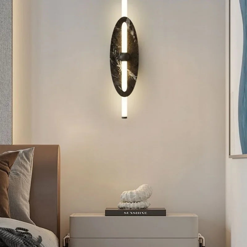 Axyaa Nordic Minimalist Wall Light Iron Lamp for Bedroom Living Room Study