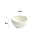 Axyaa White Ceramic Deep Plate - Thick Soup Pasta Salad Dessert Snack Specialty Tableware.
