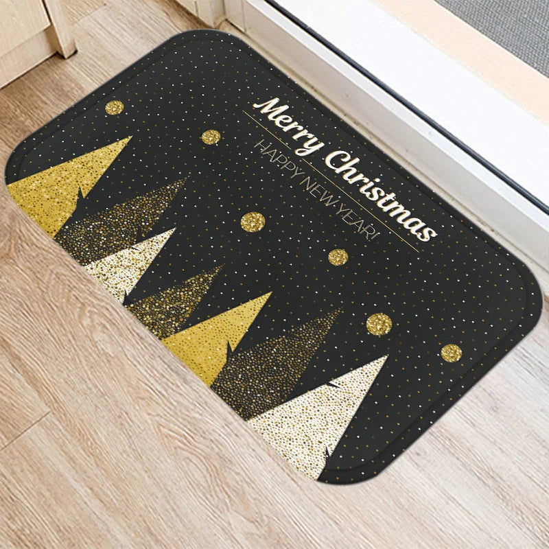 Axyaa Christmas New Year Home Entrance Non-Slip Floor Mat