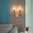 Axyaa Gold LED Candlestick Wall Sconce Europe Metal Glass Lighting Fixtures Decor