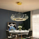Axyaa Modern Acrylic Petal Pendant Light with LED Ring for High Light Ambiance