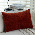 Axyaa Chenille Throw Pillowcase 30X50cm Solid Color Cushion Cover for Living Room