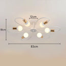 Axyaa Retro Industrial Chandelier LED Ceiling Lamp Wrought Iron Modern Fixture
