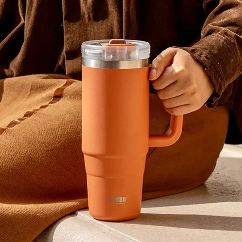 Axyaa Stainless Steel Insulated Coffee Cup with Handle, Large Capacity for Travel
