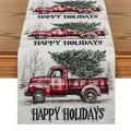 Christmas Tree Snowflakes Table Runner by Axyaa: Farmhouse Wedding Party Decoration