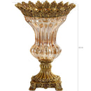 Axyaa European Resin Vase with Dried Flowers Arrangement for Luxury Home Decor