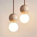 Axyaa Nordic Stone Travertine LED Pendant Lights For Bedside Chandelier Kitchen Island Bedroom