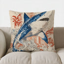 Blue Marlin Artistic Throw Pillow Cover by Axyaa - Sofa Bedroom Car Decor