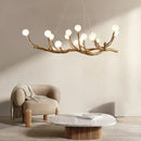 Axyaa Nordic Resin Iron Glass Pendant Chandelier