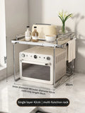 Axyaa Microwave Oven Rack & Seasoning Organizer Shelf - 2 Layers
