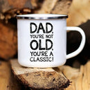 Axyaa Classic Print Enamel Coffee Cup - Funny Father's Day Gift Mug