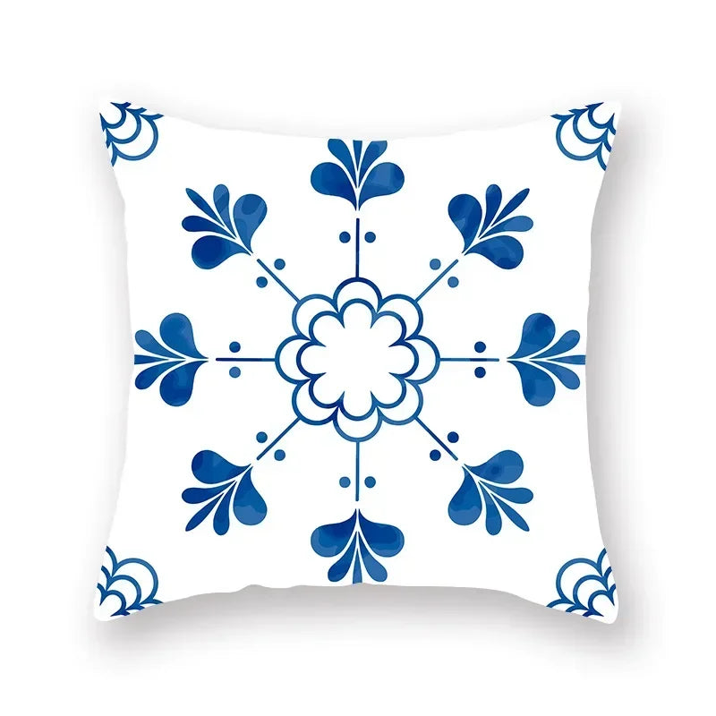 Geometric Mandala Flower Print Pillowcase for Home Decor by Axyaa