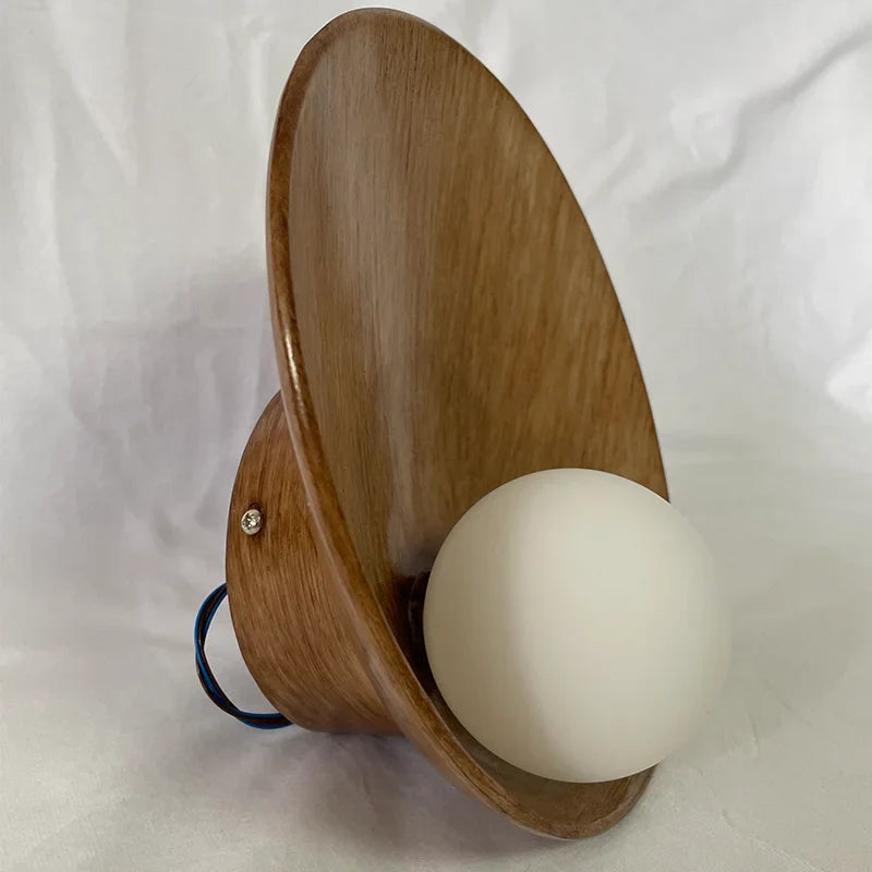 Axyaa Shell Wall Lamp: Chinese Style LED Lighting for Bedroom & Corridor