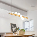 Axyaa Solid Wood Chandelier Horizional Pendant Light Kitchen Island Dining Room