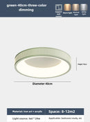 Axyaa Modern LED Ceiling Light White Green Cream Surface Mount Lamp