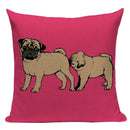 Axyaa Love Pug Dog Cushion Cover Sleep Dog Throw Pillow Case