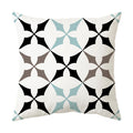 Axyaa Geometric Pattern Blue & White Pillow Case Home Decor Case