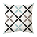 Axyaa Geometric Pattern Blue & White Pillow Case Home Decor Case