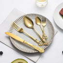 Axyaa 24-Piece Stainless Steel Tableware Set for Family Hotel Party Christmas Gift