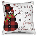 Axyaa Christmas Snowflake Pattern Pillow Cover for Sofa, Bedroom, Car