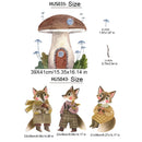 Axyaa Boho Fox Mushroom House Nursery Wall Decals Kids Room Decor