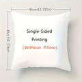 Axyaa Black Head Pillowcase Set for Home Sofa Decoration, 17.7" * 17.7", Single-Sided Print